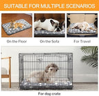 Orthopedic dog mattress folded to demonstrate its travel friendly flexibility