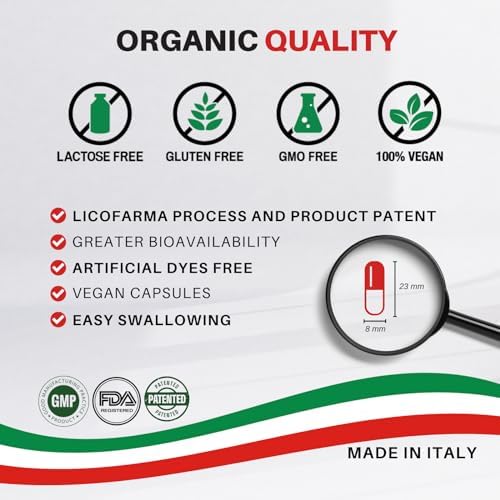 Licofarma organic tomato antioxidant supplement bottle close up