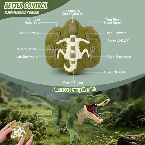 Bemiton remote control dinosaur toy in action for kids