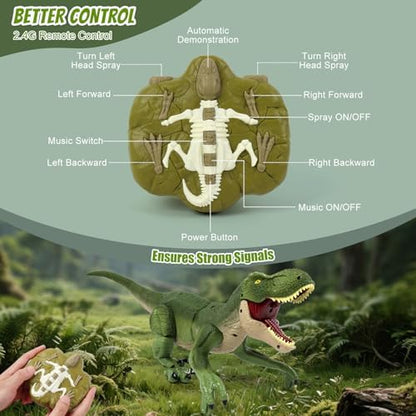 Bemiton remote control dinosaur toy in action for kids