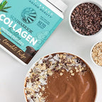 Sunwarrior Vegan Collagen Builder Chocolate lifestyle serving suggestion