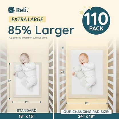 Detailed view of Reli extra large disposable changing pad texture