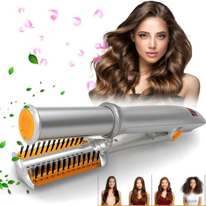 DONFON dual hair styler displaying the three speed temperature adjustment buttons on the handle