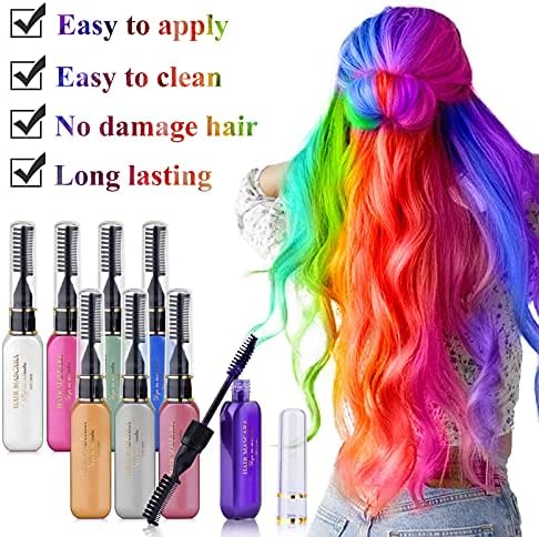 Educational display of rainbow hair colors using DeMoce chalk
