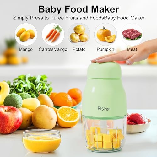 Phydge baby food puree maker with lid removed emphasizing the thick protective silicone sealing ring designed to prevent messy spills