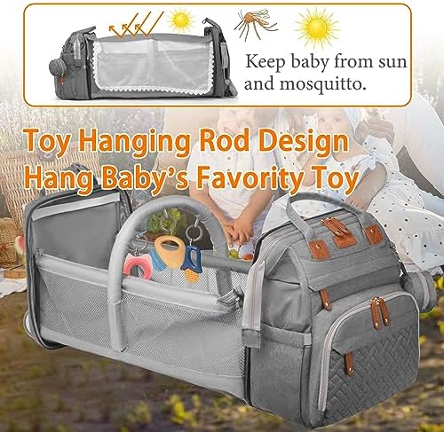 Astro Alan maternity bag fully expanded demonstrating the integrated portable changing station functionality.