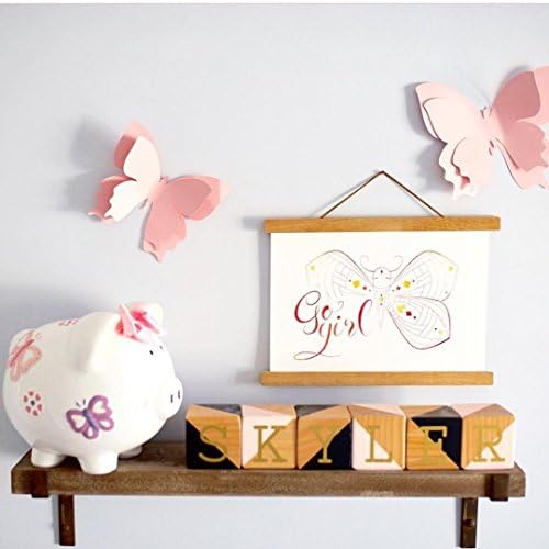 Side view of large butterfly porcelain bank for nursery dresser decoration