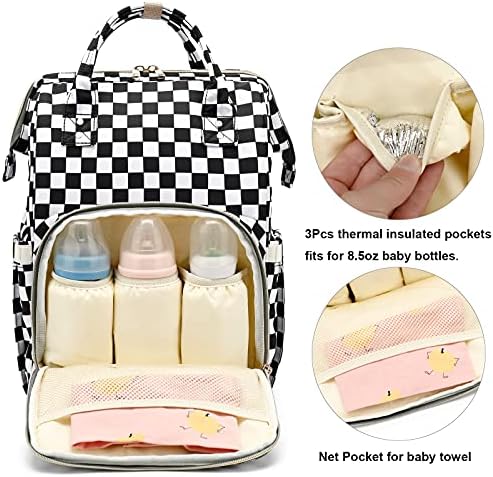 Yusudan waterproof nappy bag showing side pockets and zipper details