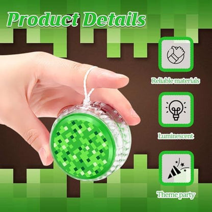 Motion activated LED light glowing on pixel yo-yo