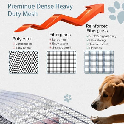 Chagol washable dog house mosquito net being prepared for installation