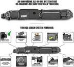 Reflective bungee leash detail on Taksin dog system