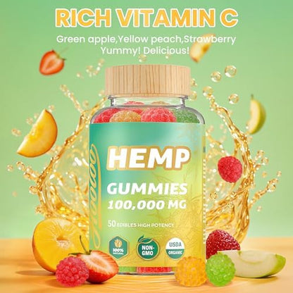 Hooloo Hemp Gummies supplement facts label