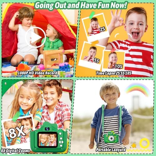 Dwfit kids digital camera with included thirty two gigabyte memory card and lanyard