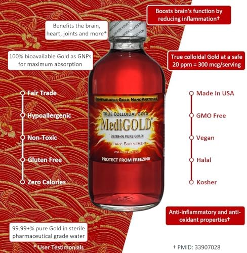 Nutraneering MediGOLD colloidal gold liquid transparency showcase