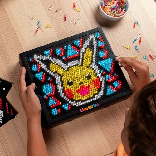 Pokemon design templates included in Lite Brite set