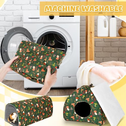 Geelin green mushroom print pet curtain and blanket spread out for cage decoration