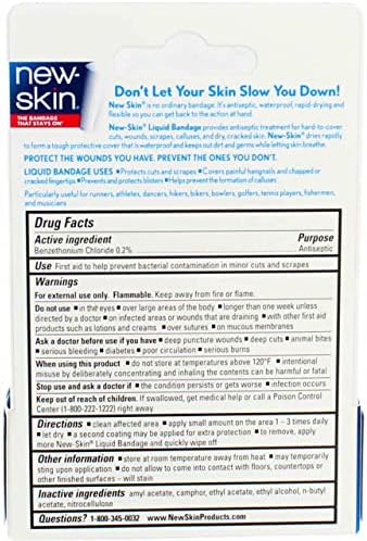 Waterproof liquid bandage application on minor skin cut to prevent bacterial contamination