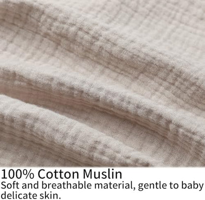 Close up of soft muslin cotton fabric texture