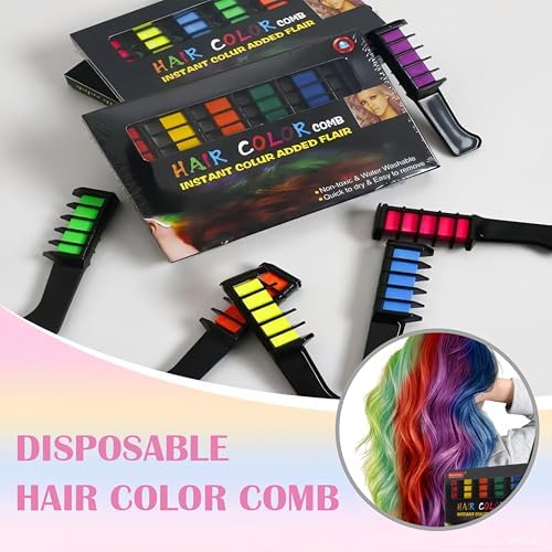 Easy application demonstration of hair chalk comb