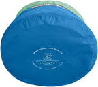 Ultralight collapsible water bowl for dogs folded into its integrated pocket