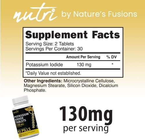 Nature's Fusions emergency preparation pills displaying the protective seal and product safety registration details.