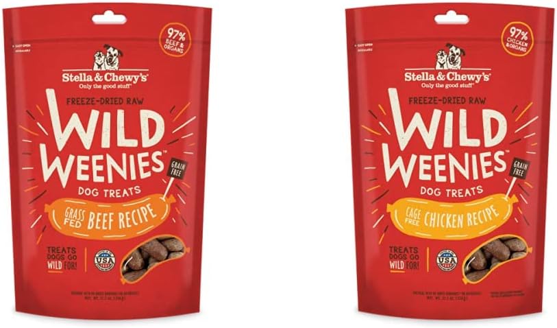 Stella & Chewy's Freeze-Dried Raw Wild Weenies Dog Treats - High-Protein Training Treats for Dogs & Puppies - All-Natural Chicken Recipe with 97% Meat & Organs - USA Made - 3.25 oz Bag - Image 13