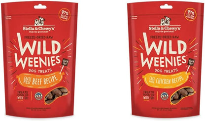 Stella & Chewy's Freeze-Dried Raw Wild Weenies Dog Treats - High-Protein Training Treats for Dogs & Puppies - All-Natural Chicken Recipe with 97% Meat & Organs - USA Made - 3.25 oz Bag - Image 13