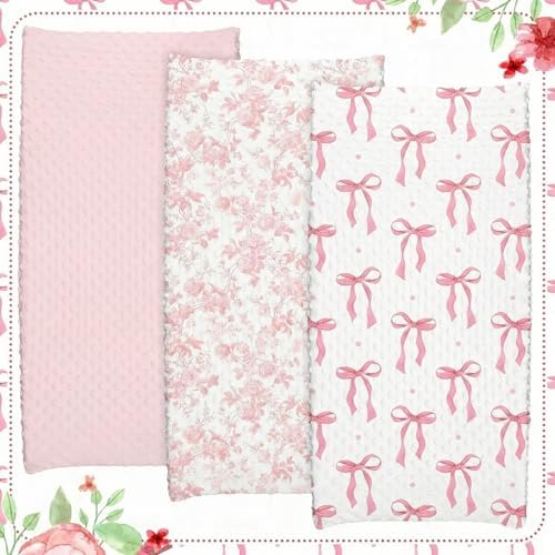 SmoothNovelty floral pattern changing table sheet folded view
