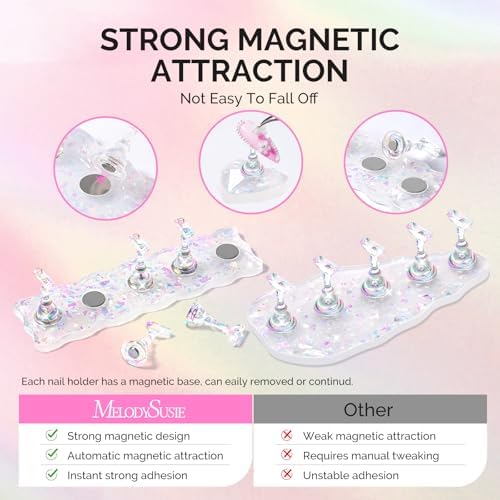Close up of magnetic nail base with metal tip holder