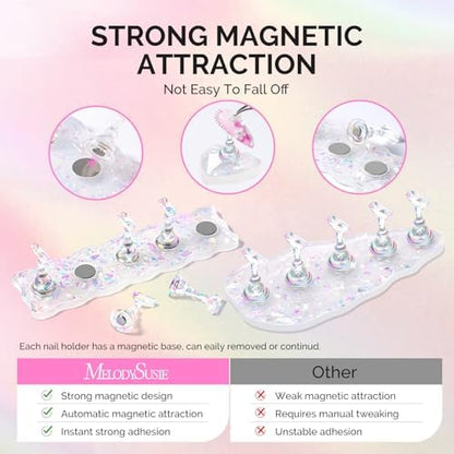Close up of magnetic nail base with metal tip holder