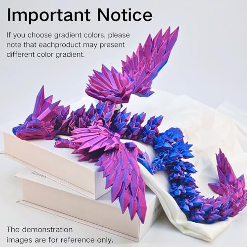 Top view of 18 inch 3D printed dragon