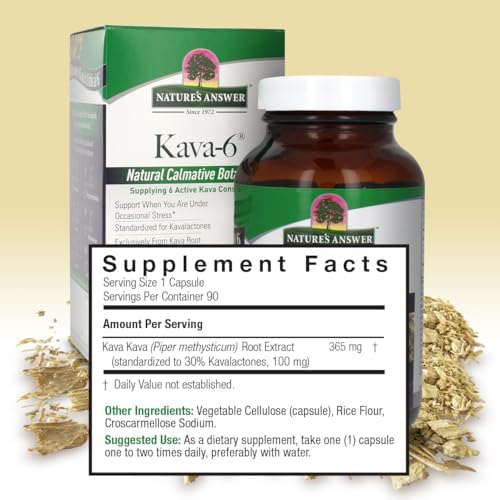 Premium noble kava root extract capsules for natural mood support
