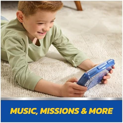 Illuminated light effects on the Paw Patrol screen during a simulated rescue mission.