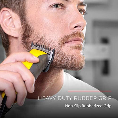Remington virtually indestructible trimmer package items including length adjusting combs and blade oil
