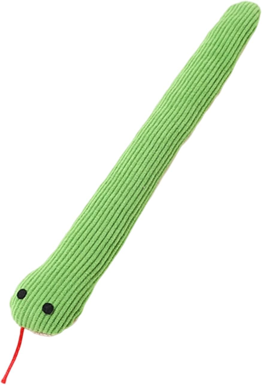 Peiiwdc interactive snake plush held up to display its full length and lightweight structure.