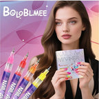 Top view of MKNZOME nail art marker kit packaging and contents.