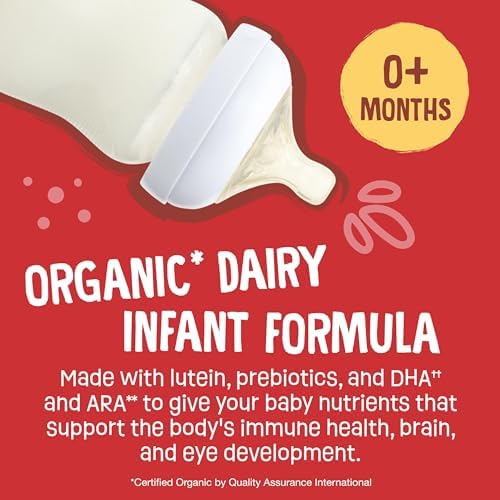 Earth's Best Organic formula powder scoop and nutritional facts