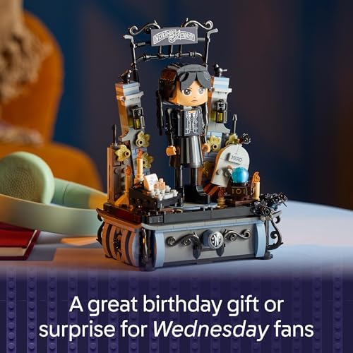 LEGO Wednesday Addams Figure rebuilt in the Rave'N Dance dress outfit option