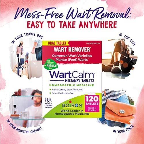Boiron WartCalm 2 pack 60 count boxes for plantar wart relief