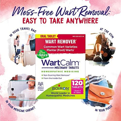 Boiron WartCalm 2 pack 60 count boxes for plantar wart relief