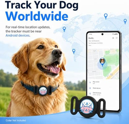 MDTZULIK subscription free dog tracking device package contents and button closure.
