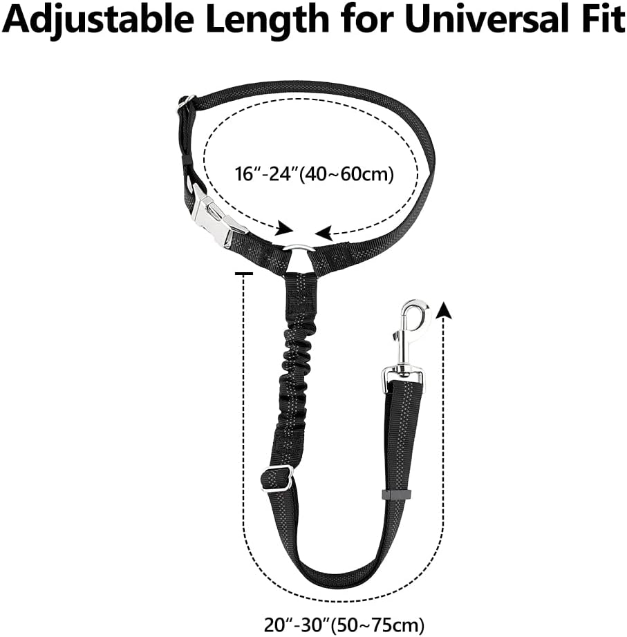 Heavy duty metal hardware on Plutus Pet vehicle harness