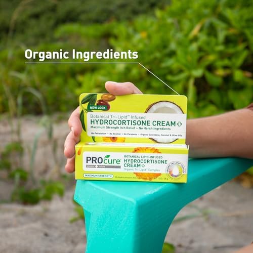 PROcure 1% hydrocortisone cream with organic calendula and coconut oil packaging
