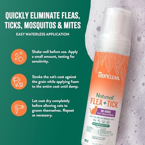 Safe pest defense waterless shampoo for kittens twelve weeks older