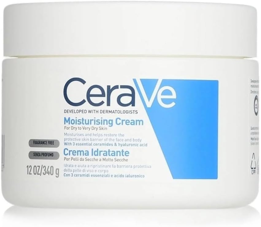 CeraVe face and body moisturizing cream with MVE 24-hour controlled release technology