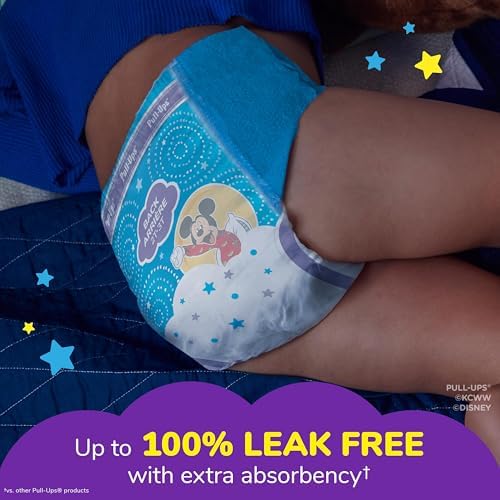 Back packaging details of Pull-Ups night time potty training pants for boys