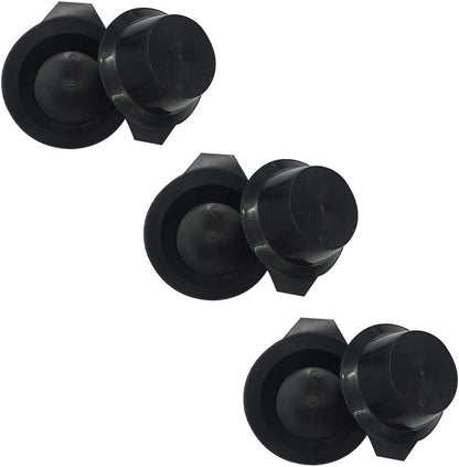 Lasenersm hair color mixing bowls front view set of six black plastic tint bowls