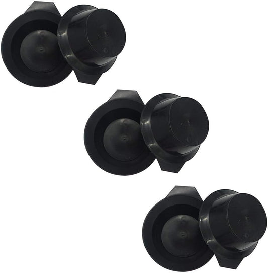 Lasenersm hair color mixing bowls front view set of six black plastic tint bowls
