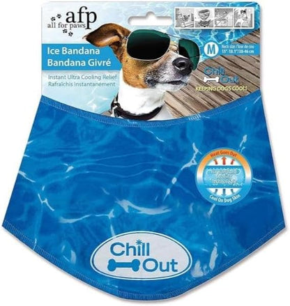 ALL FOR PAWS Dog Cooling Bandana, Cooling Bandanas for Large Dogs, Dog Cooling Neck Wrap, Cooling Scarf for Dogs, Blue Ice Dog Neck Cooler for Summer (L) - Image 10