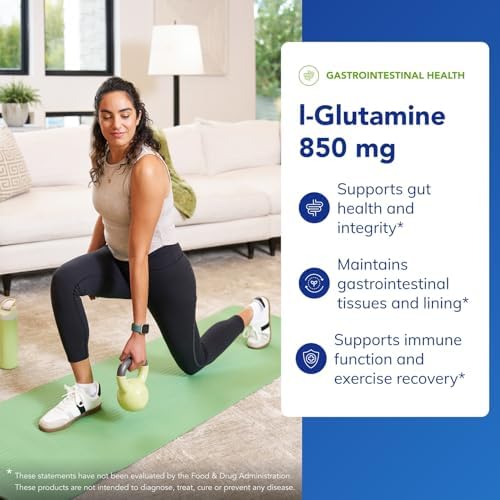 Pure Encapsulations L-Glutamine capsules side profile view packaging